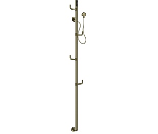 Полотенцесушитель электрический Allen Brau Liberty 1659х182 7.33001-GB золото браш